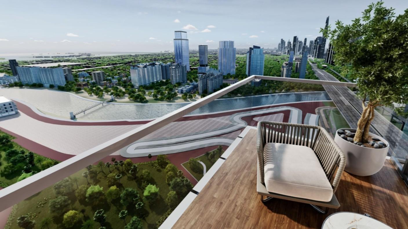 1 Bedroom Garden / Canal View Apartment at Safa Gate by Damac | 723.87  sq. ft. | Safa Park