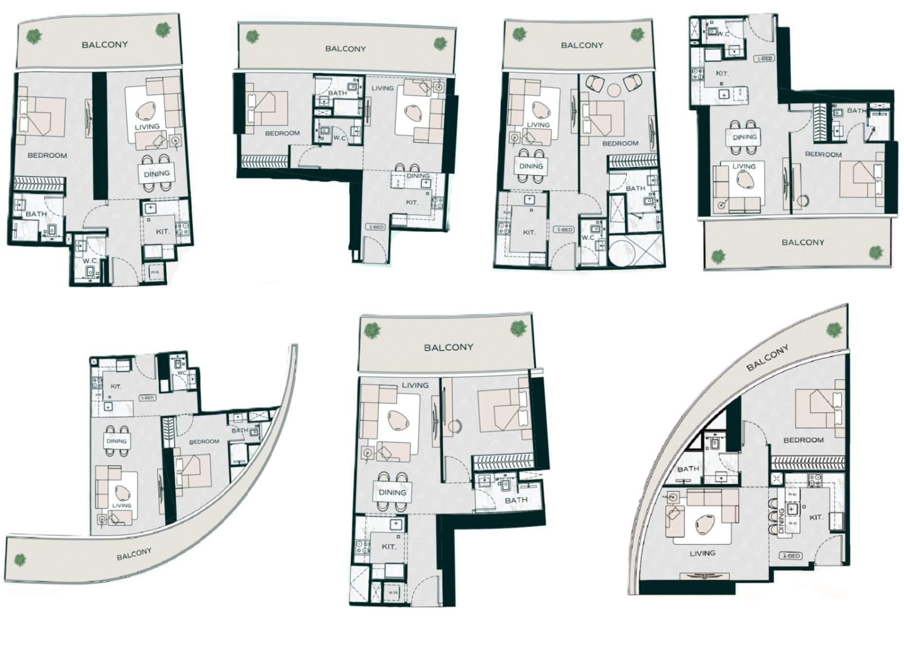 1 Bedroom Modern Apartment with Balcony at Binghatti Aquarise | Business Bay