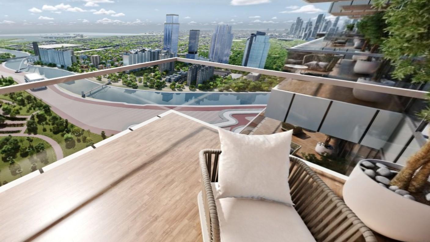 2 Bedroom Garden / Canal View Apartment at Safa Gate by Damac | 1,069.29  sq. ft. | Safa Park Sheikh Zayed Road