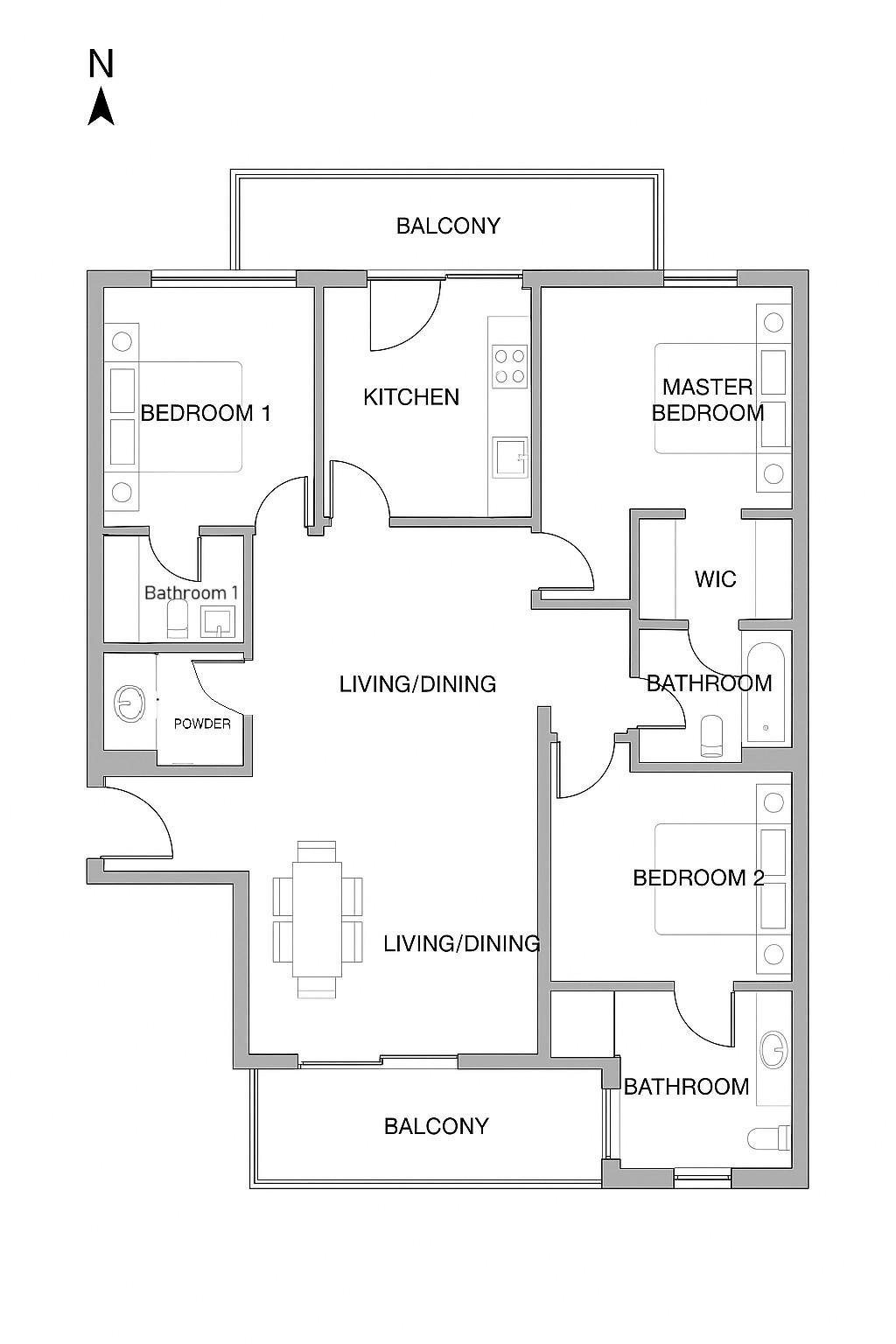 3 Bedroom Apartment | 1,712 sq. ft. | Safa Gate by Damac