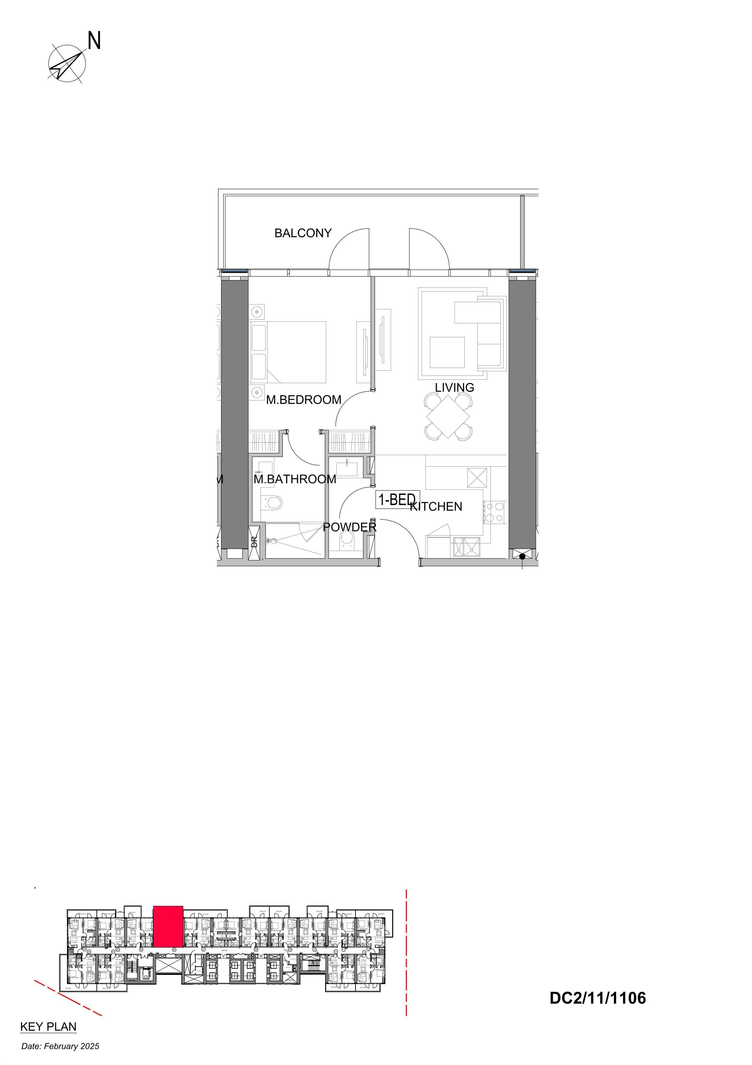 1 Bedroom | 11th Floor | 769.3 sq. ft