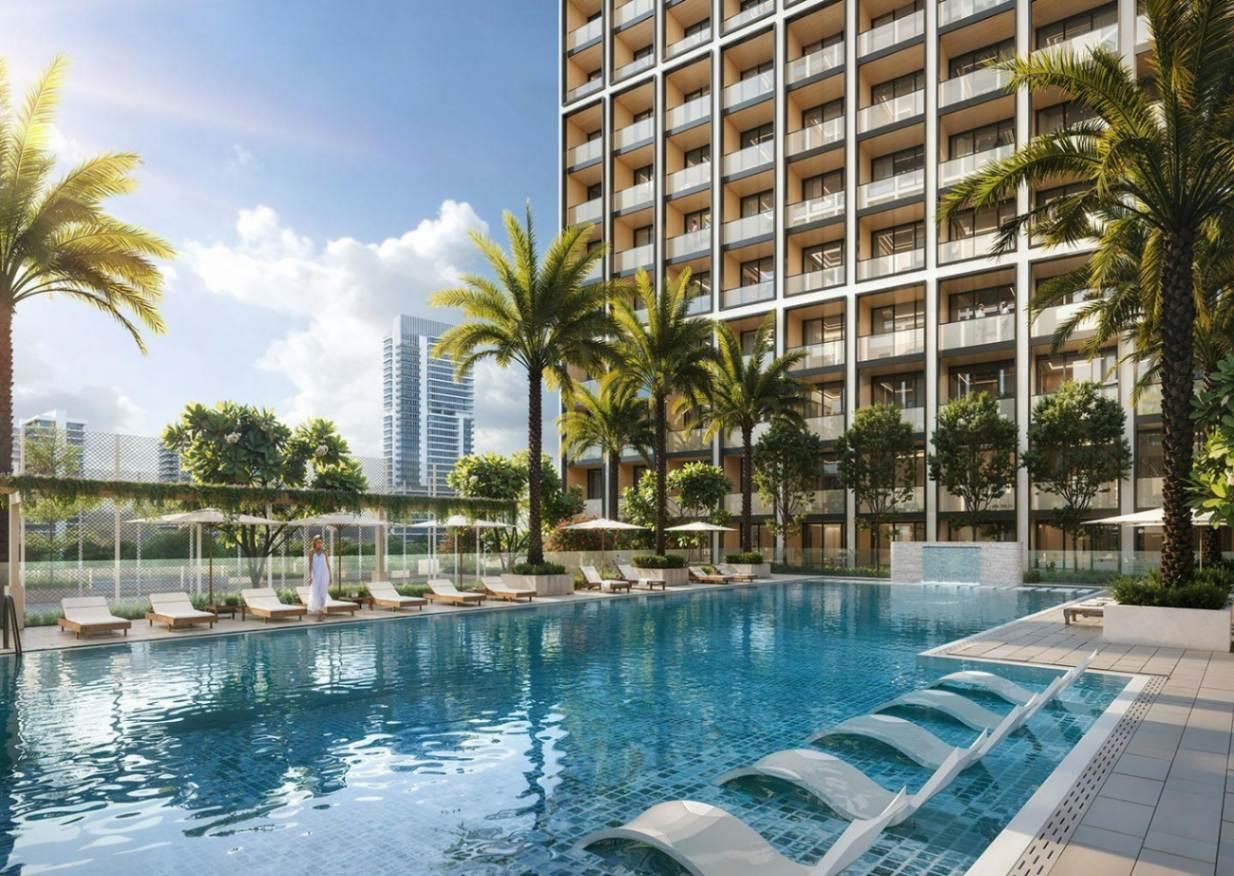 1 Bedroom | Main Road & Neighbor Plot View Apartment at Binghatti Elite | 18th Floor | 1,042.05 sq. ft. | Dubai Production City