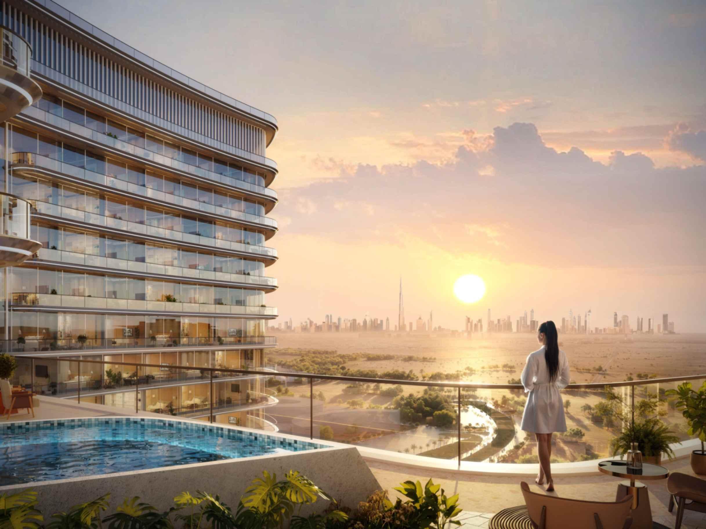 2 Bedroom Apartment with Park-Facing Terrace | 1591.98 sq. ft. | Binghatti Hillviews | Dubai Science Park
