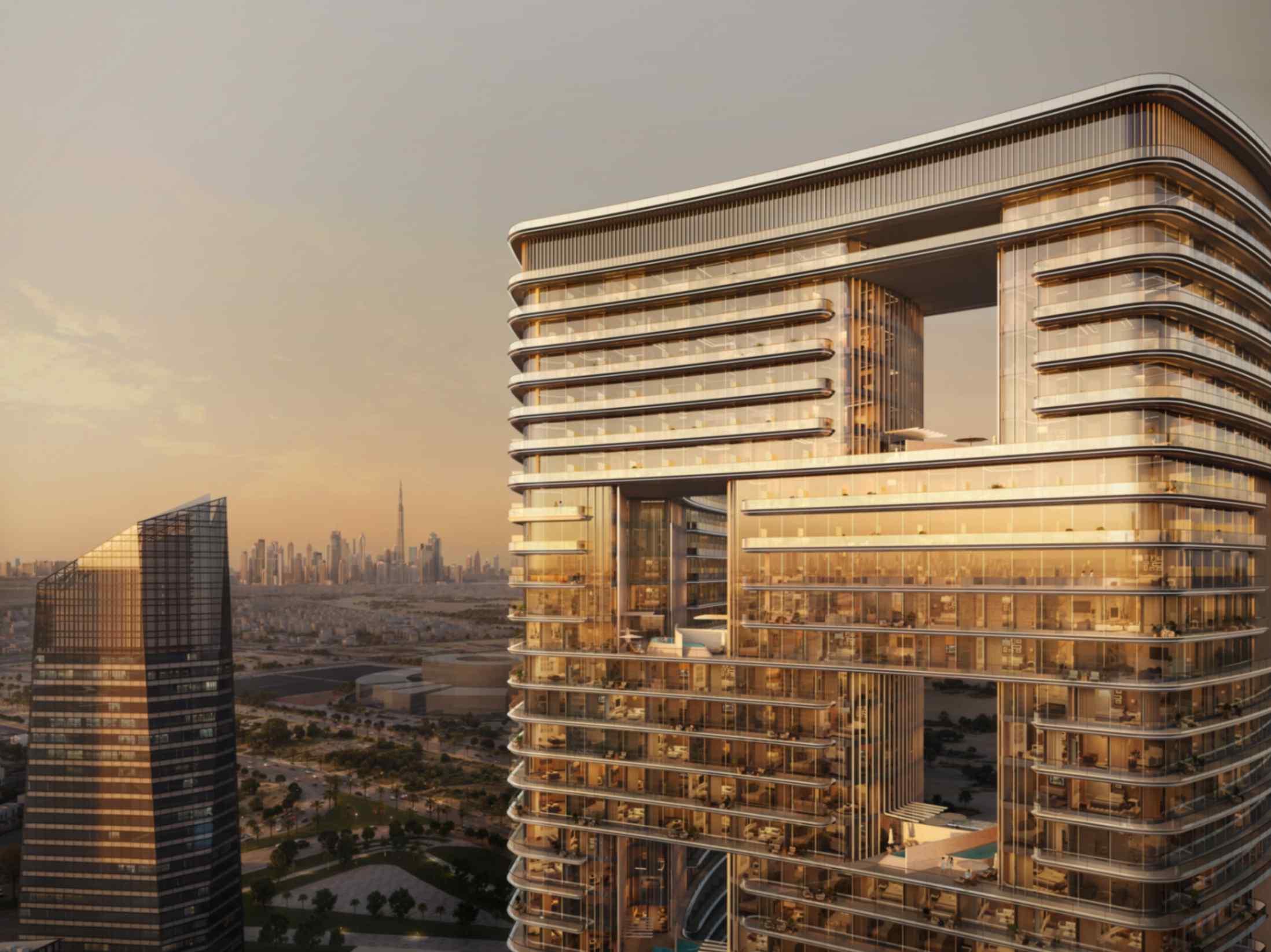 2 Bedroom Apartment with Park-Facing Terrace | 1591.98 sq. ft. | Binghatti Hillviews | Dubai Science Park