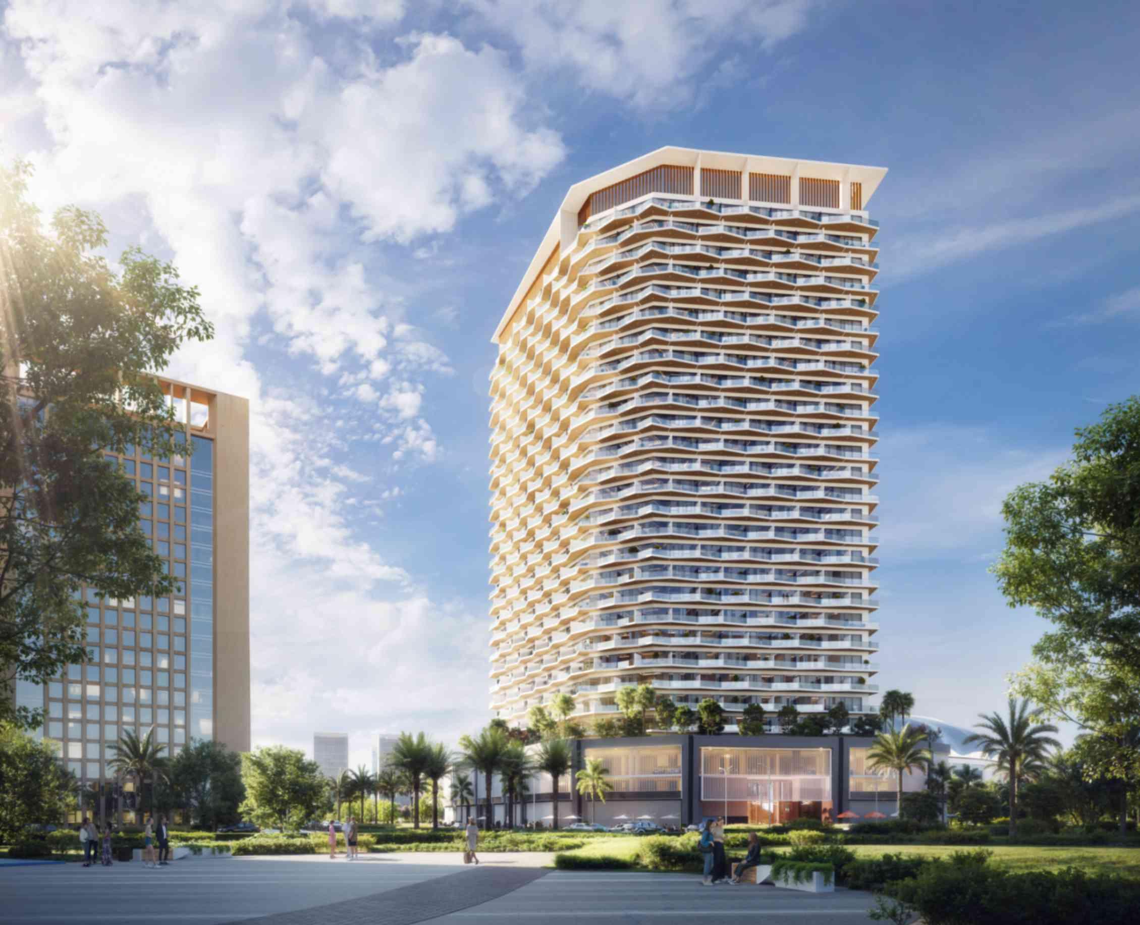 2 Bedroom Cricket Stadium & Amenity View Apartment at Binghatti Haven | 1376.02 Sq.Ft. | Dubai Sports City