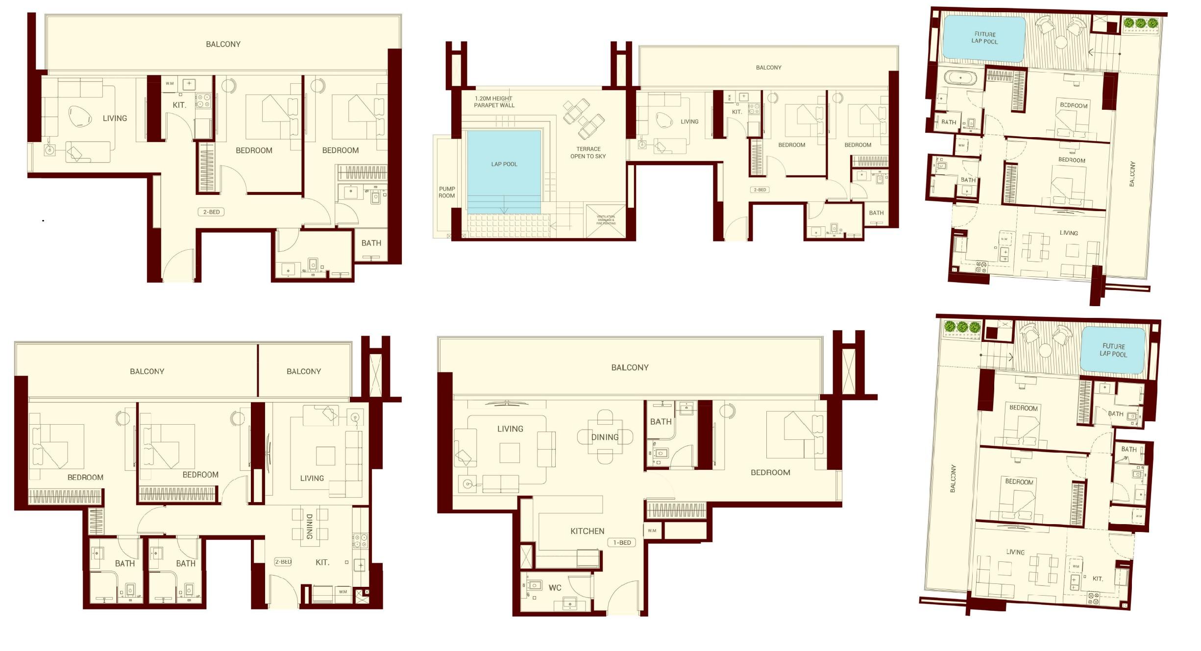 2 Bedroom Apartment at Binghatti Ruby | Balcony Unit with Linear Layout | JVC Dubai
