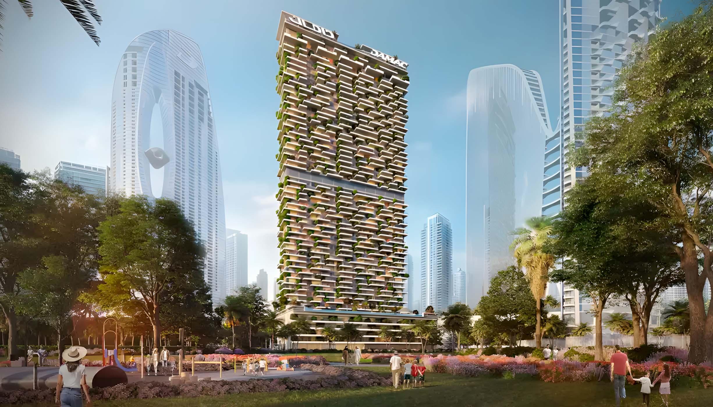 2 Bedroom Garden / Canal View Apartment at Safa Gate by Damac | 1,069.29  sq. ft. | Safa Park Sheikh Zayed Road