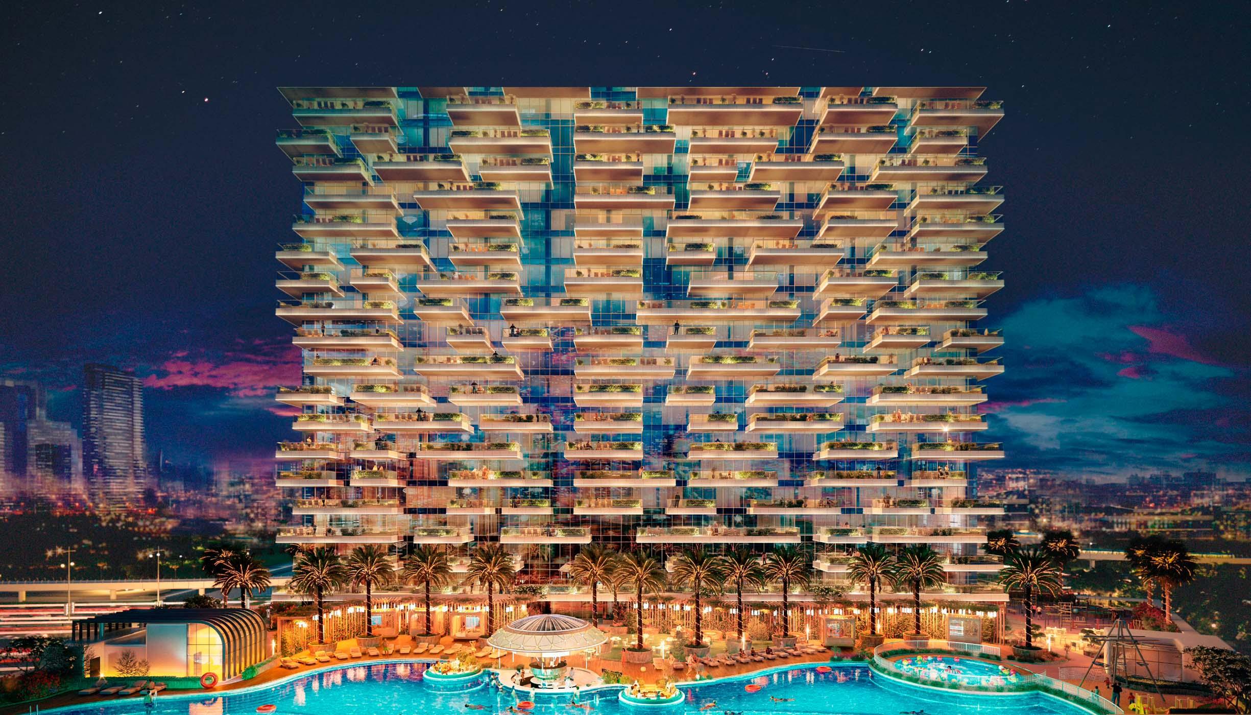 2 Bedroom Garden / Canal View Apartment at Safa Gate by Damac | 1,069.29  sq. ft. | Safa Park Sheikh Zayed Road