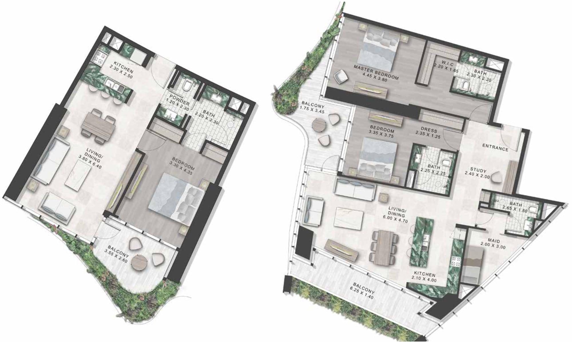 3 Bedroom Apartment | 4180.81 sq. ft. | Two Floors | Safa One by Damac